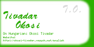 tivadar okosi business card